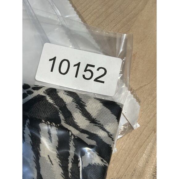 Open Front Animal Print Sheer Womens Small Black White Snake Light Flowy Spring - Picture 5 of 5
